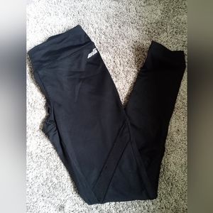 Avia Workout Leggings Size S with Diagonal Mesh Strips